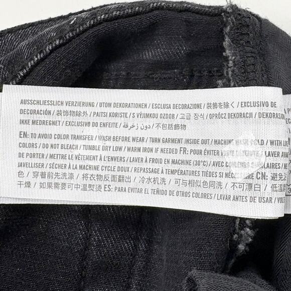 Abercrombie The Ankle Straight Ultra High Rise Jeans Size 32 Long Distressed - Picture 11 of 14